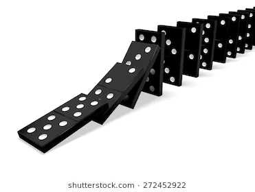 dominoes tiles falling