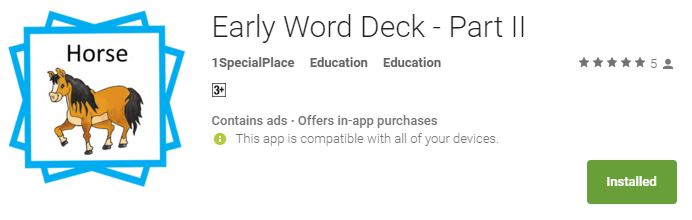 Early Word Deck app