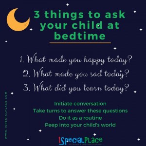 3 Things to ask your child at bedtime