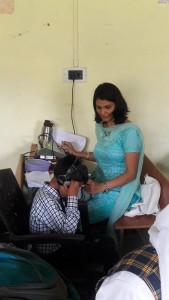 Neha Tiwari with hearing loss child